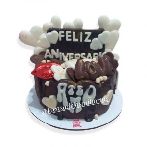 aniversario corazones chocolate