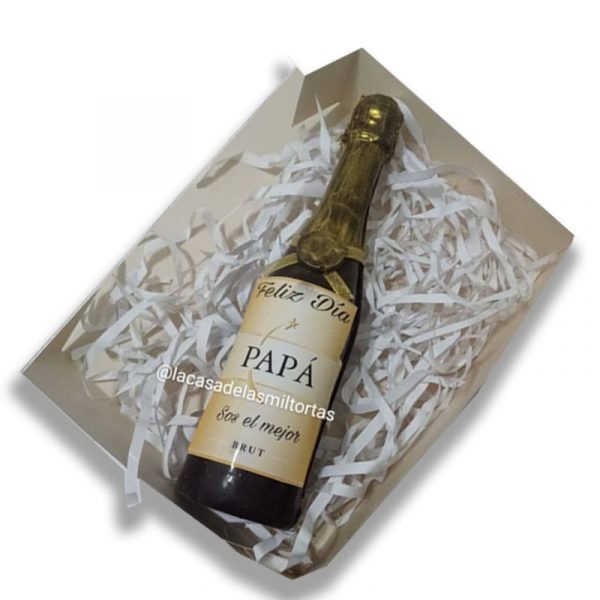 botella champagne de chocolate