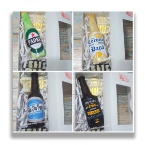 figura de chocolate botella de cerveza