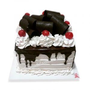 torta cuadrada bizochuelo chocolate vainilla