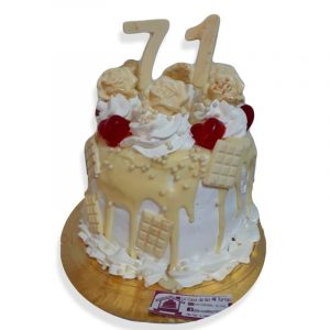 Drip cake chocolate blanco