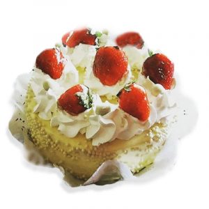 Chocolate blanco y frutilla