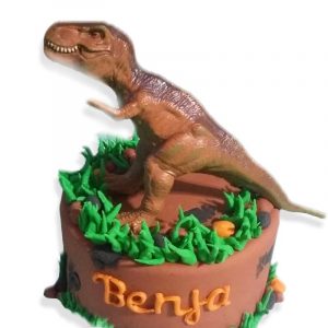 torta alfajor dinosaurio