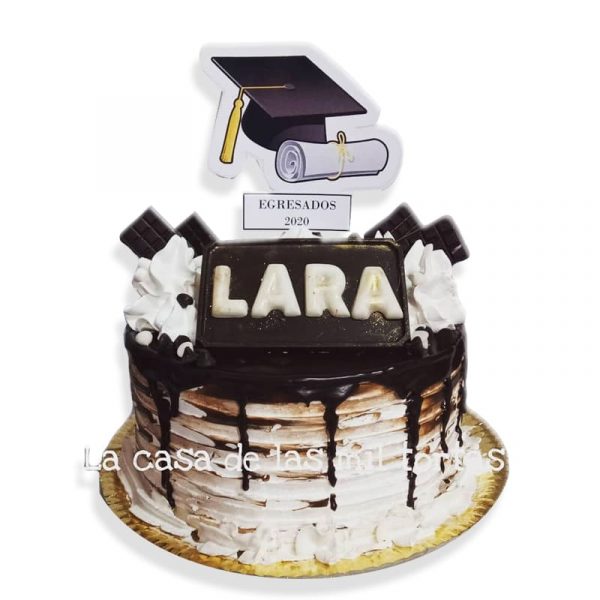 torta egresados cartel personalizado