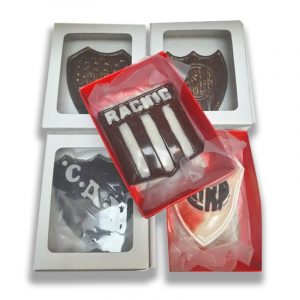 escudos de futbol de chocolate