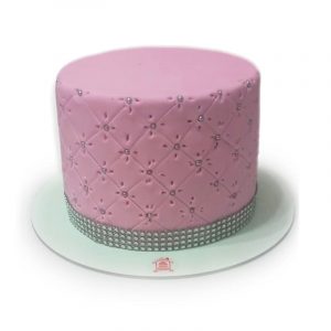 torta forrada en rosa