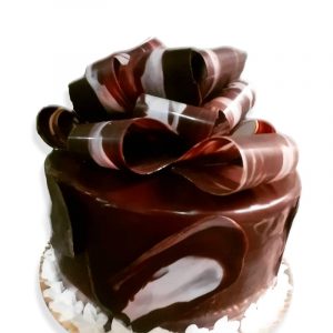 Torta clasica chocolate con moñó