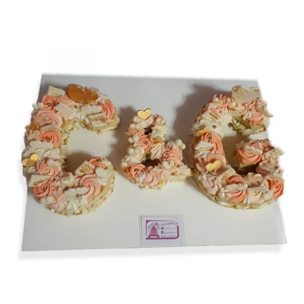 Letter cake romántica