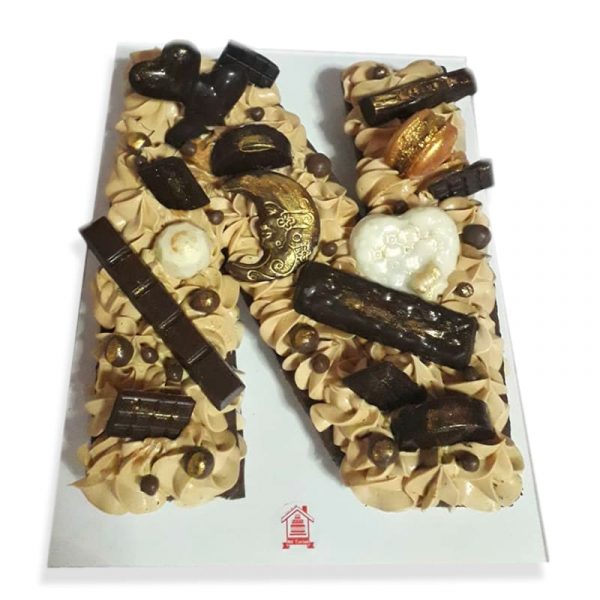 Letter cake chocotorta