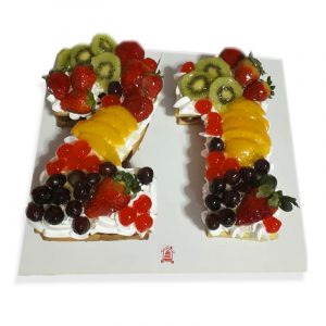Numbre cake frutal