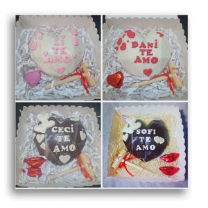 Torta corazón piñata grande