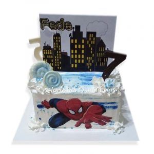 torta doble cara spiderman
