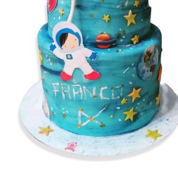 Torta astronauta dos pisos