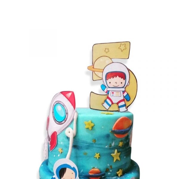 torta astronautas infantil