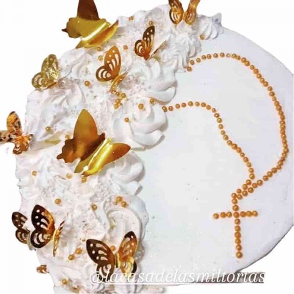 Torta comunion mariposas