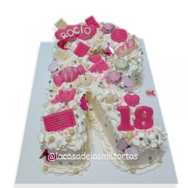letter cake chantilly y chocolate