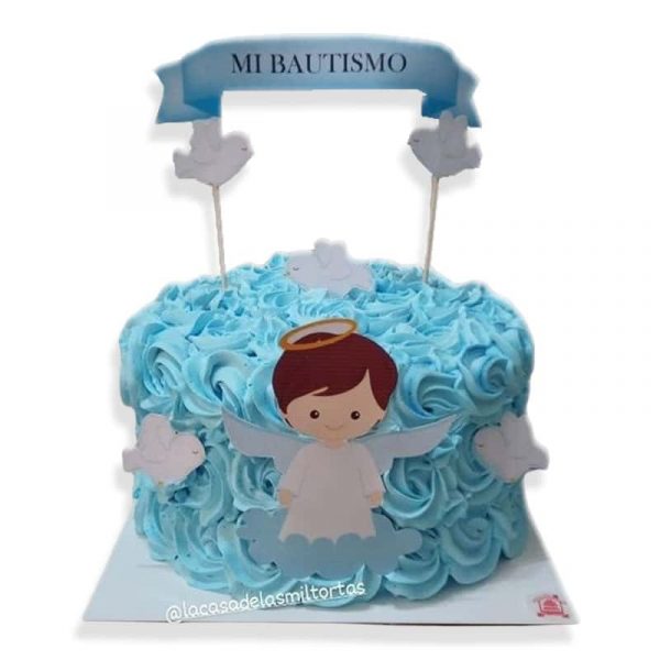 Torta de Bautismo Angelito Celeste