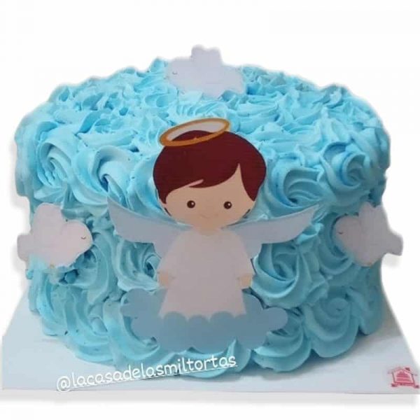 Torta de Bautismo Angelito Celeste