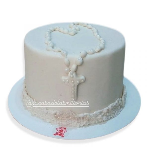 torta comunion blanca